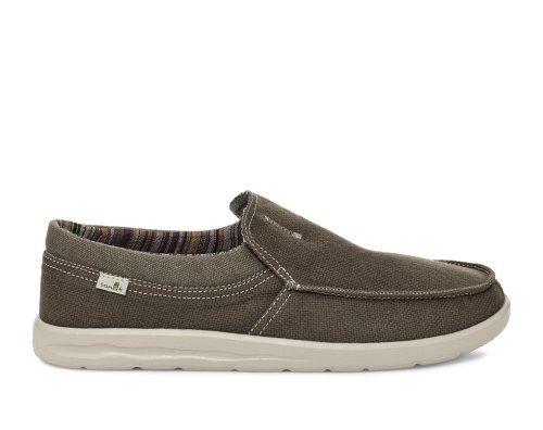 Chaussures Sanuk Hi Bro Lite Hemp Slip-on Homme - Grise MPFEGO897